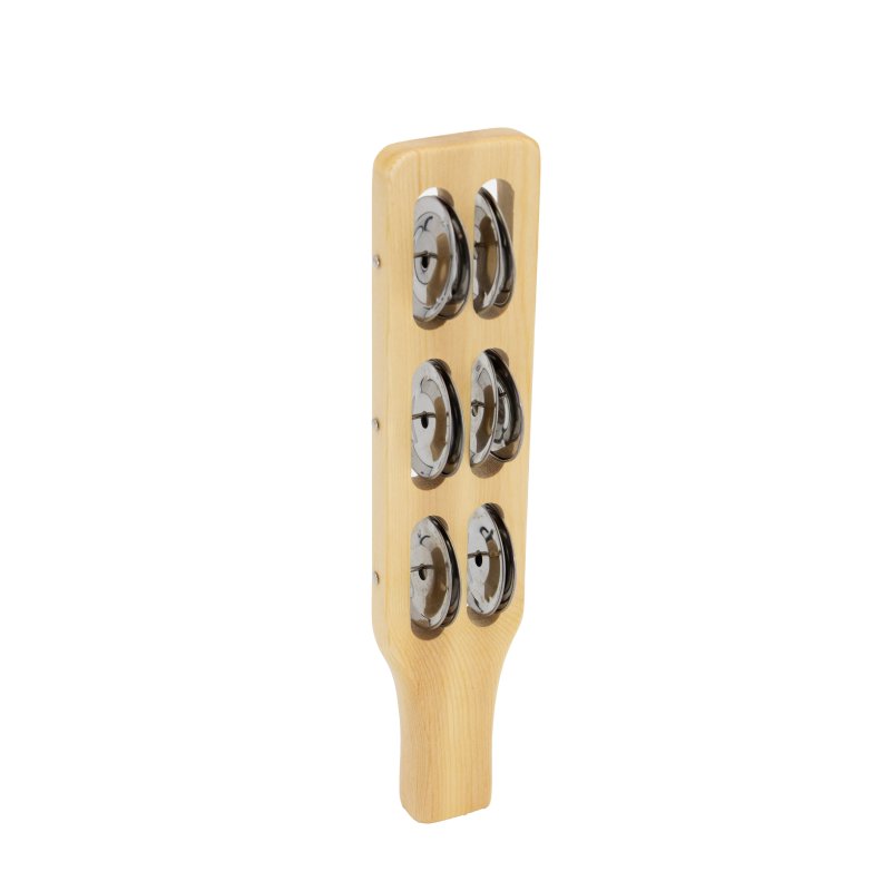Mano Percussion - Wooden Jingle Stick 6 Jingles, Natural #MK-WJS6-N
