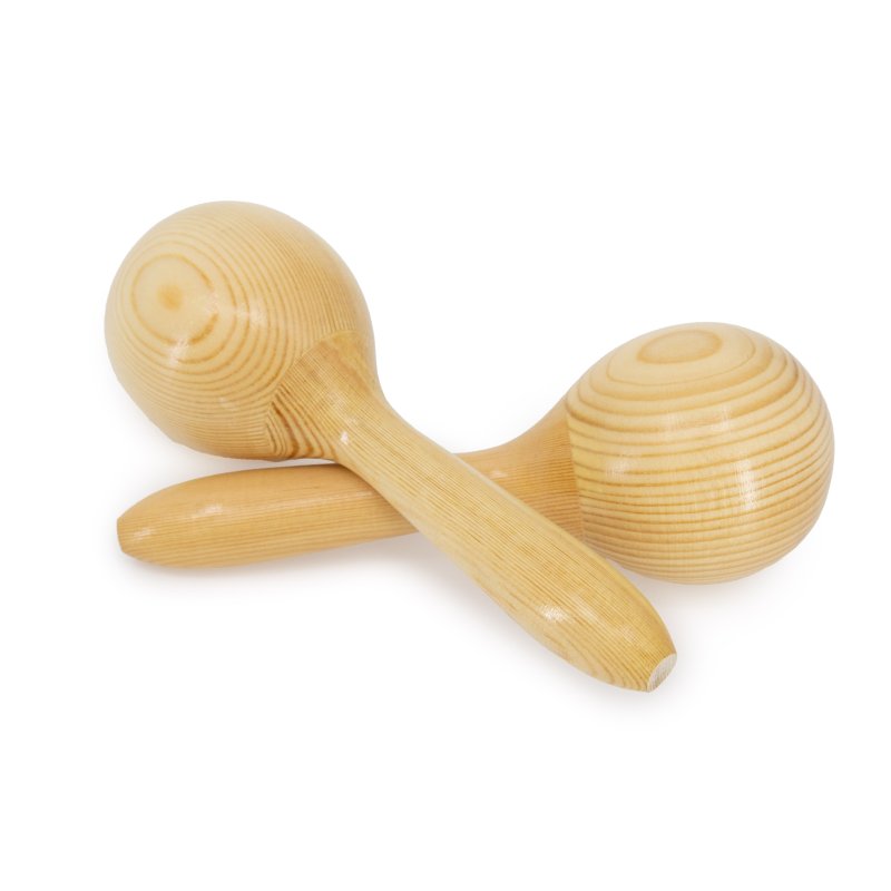 Mano Percussion - Wooden Maracas, Natural #MK-WMAR-NT