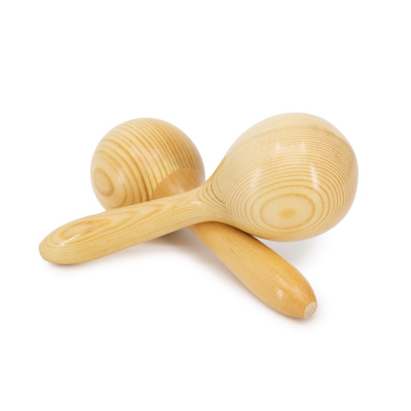 Mano Percussion - Wooden Maracas, Natural #MK-WMAR-NT