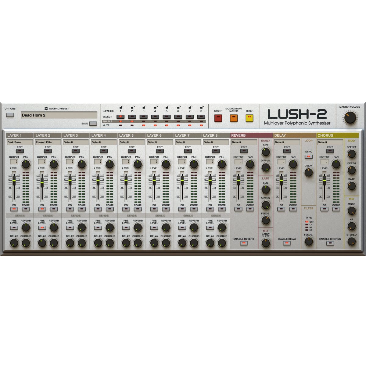 D16 Lush 2 - 8-Layer 32-Voice Virtual Polyphonic Synth