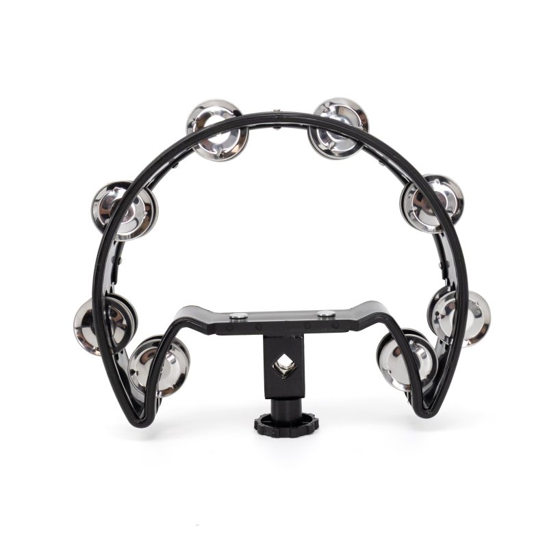 Mano Percussion - Drum Set Tambourine, Black Cutaway #MP-DC-BK