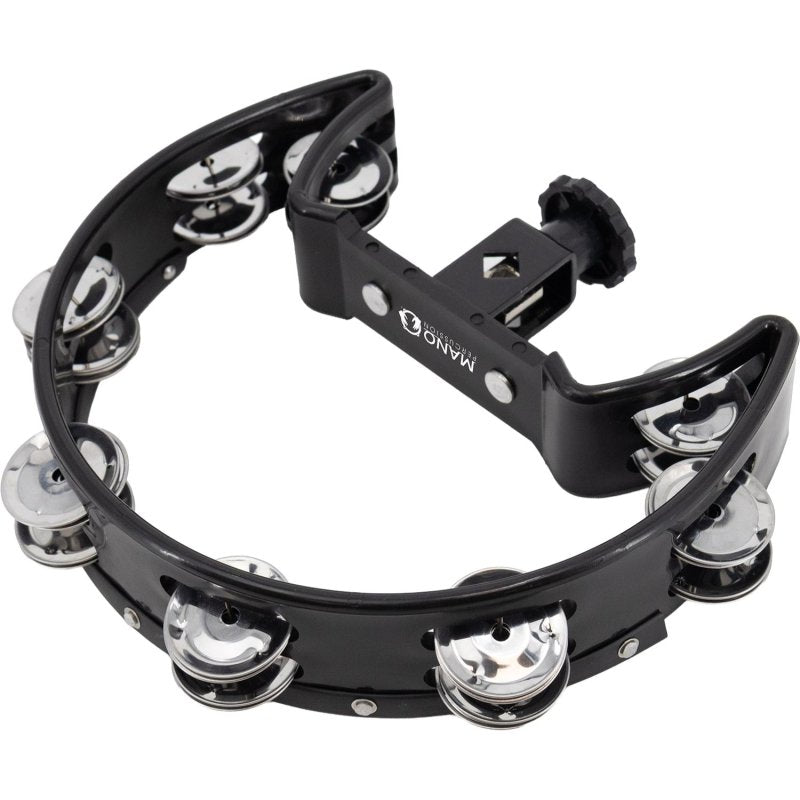 Mano Percussion - Drum Set Tambourine, Black Cutaway #MP-DC-BK