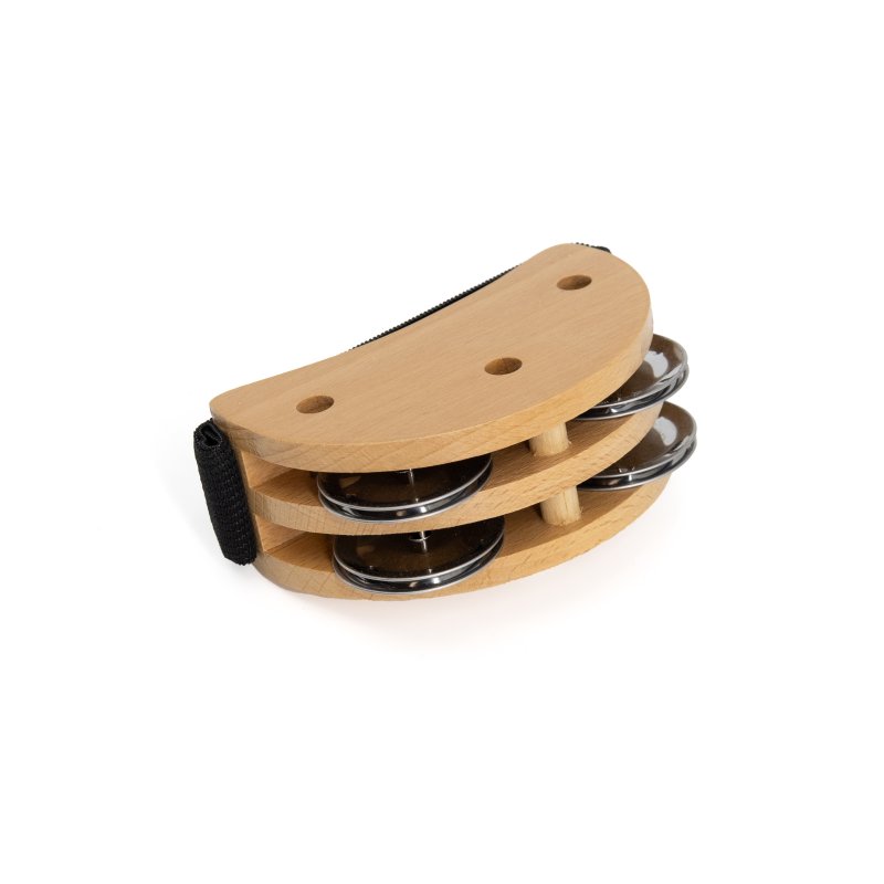 Mano Percussion - Foot Tambourine, Wood #MP-FTAMB