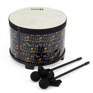 Mano Percussion - Jr. Floor Drum 10" with mallets, Music Theme #MP-JFD10