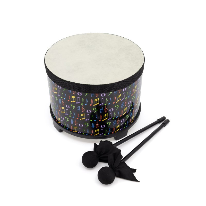 Mano Percussion - Jr. Floor Drum 10" with mallets, Music Theme #MP-JFD10