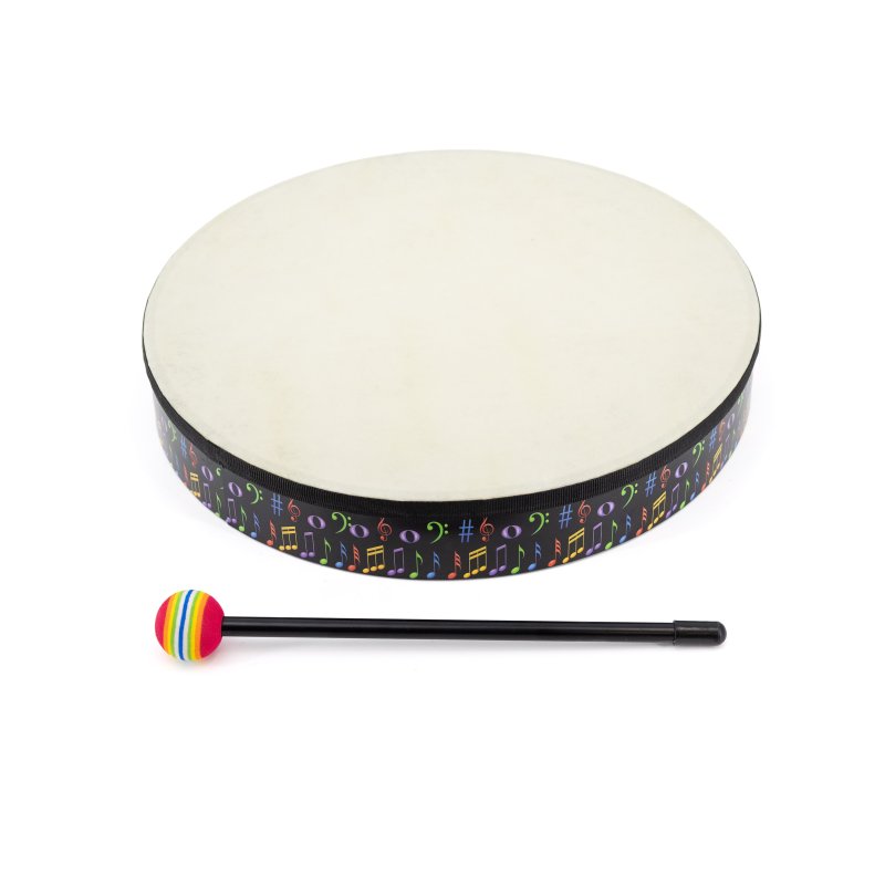Mano Percussion - Hand Drum 14" with Mallet, Music Theme #MP-JHD14-MT