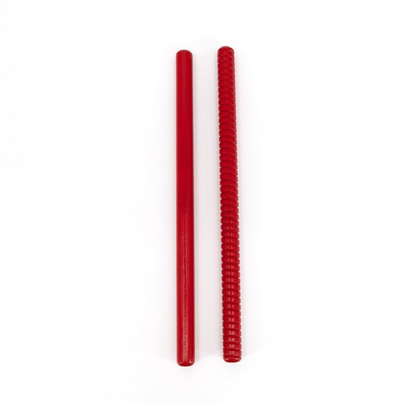 Mano Percussion - Rhythm Sticks Plain Fluted, Red #MP-RSPF-RD