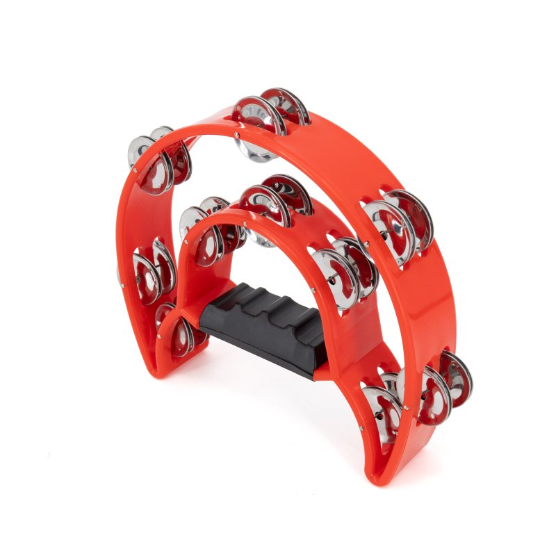 Mano Percussion - Red Double Cutaway Tambourine #MP-TDC-RD