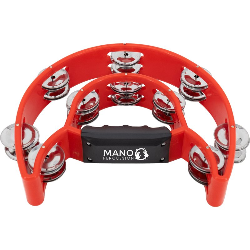 Mano Percussion - Red Double Cutaway Tambourine #MP-TDC-RD