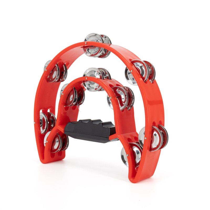 Mano Percussion - Red Double Cutaway Tambourine #MP-TDC-RD