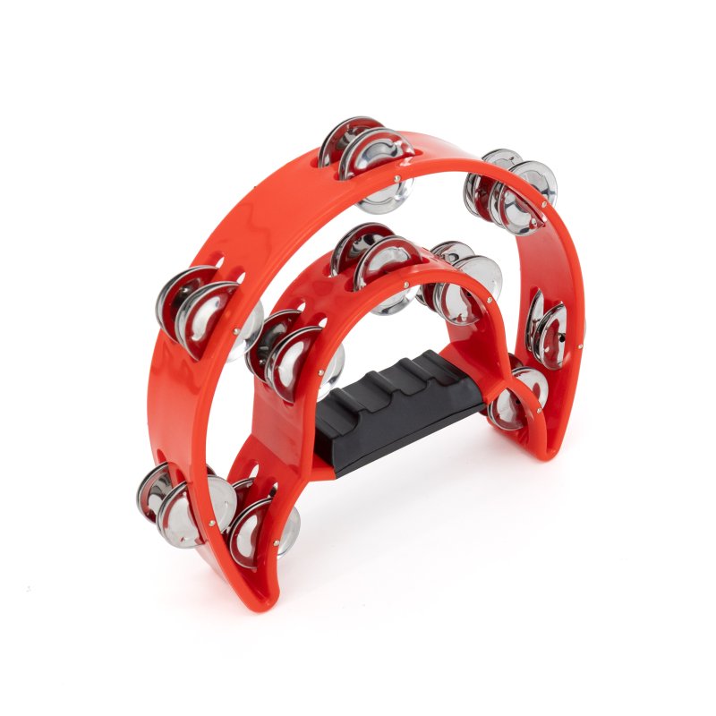 Mano Percussion - Red Double Cutaway Tambourine #MP-TDC-RD