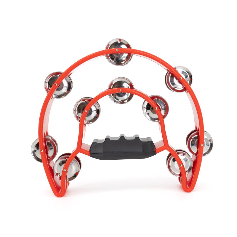Mano Percussion - Red Double Cutaway Tambourine #MP-TDC-RD