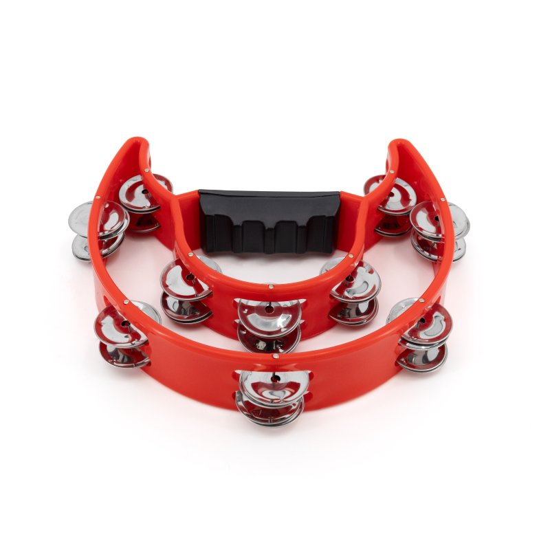 Mano Percussion - Red Double Cutaway Tambourine #MP-TDC-RD