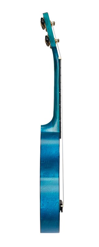 Mahalo - Slimline Series Soprano Ukulele With Carry Bag, Transparent Blue #MS1-TBU