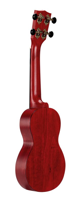 Mahalo - Slimline Series Soprano Ukulele With Carry Bag, Transparent Red #MS1-TRD
