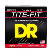 DR - Tite-fit Electric Guitar Strings, Medium (10-46) (3 Pack) #MT-10-3PK