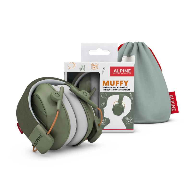 Alpine - Hearing Protection Muffy Kids Earmuffs, Green #MUFFYGREEN