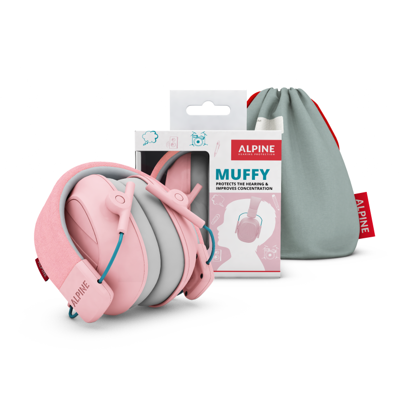 Alpine - Hearing Protection Muffy Kids Earmuffs, Pink #MUFFYPINK