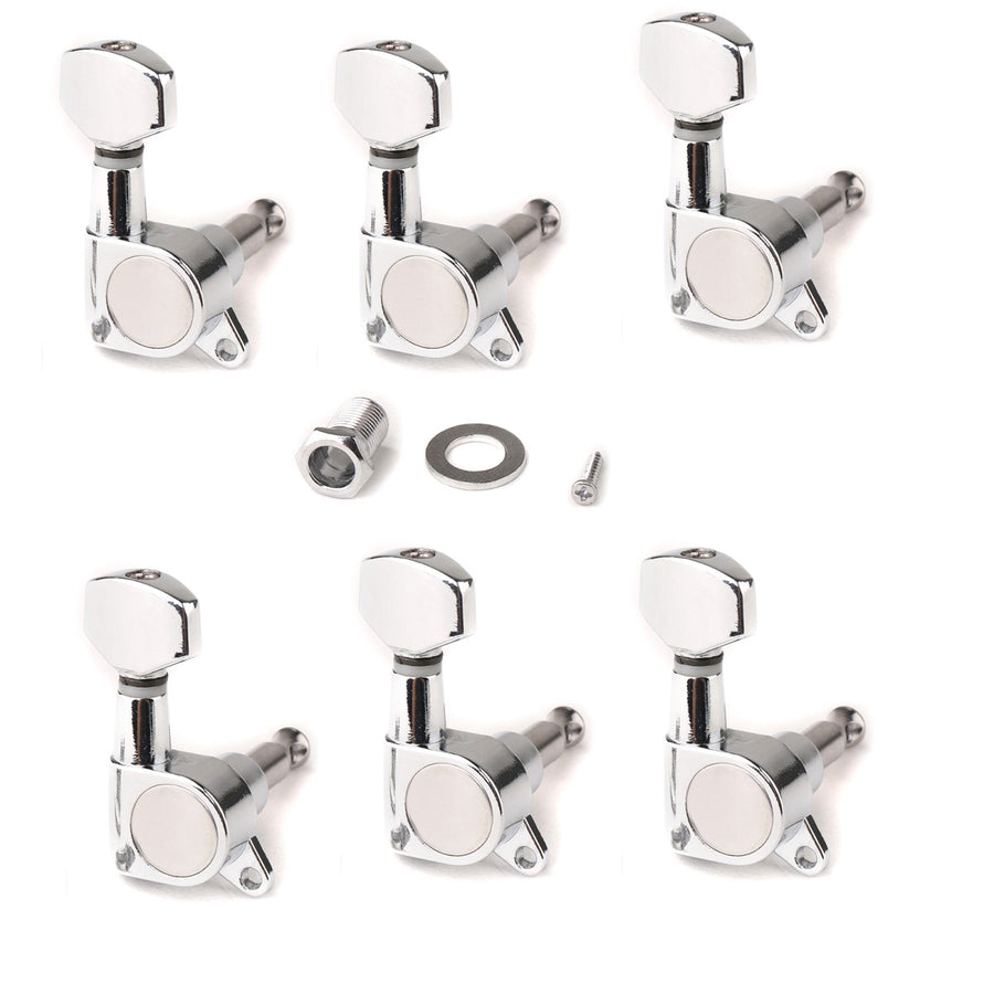 Musiclily - 6-in-line Guitar Sealed Machine Head Set - Chrome Right Hand #M174-6