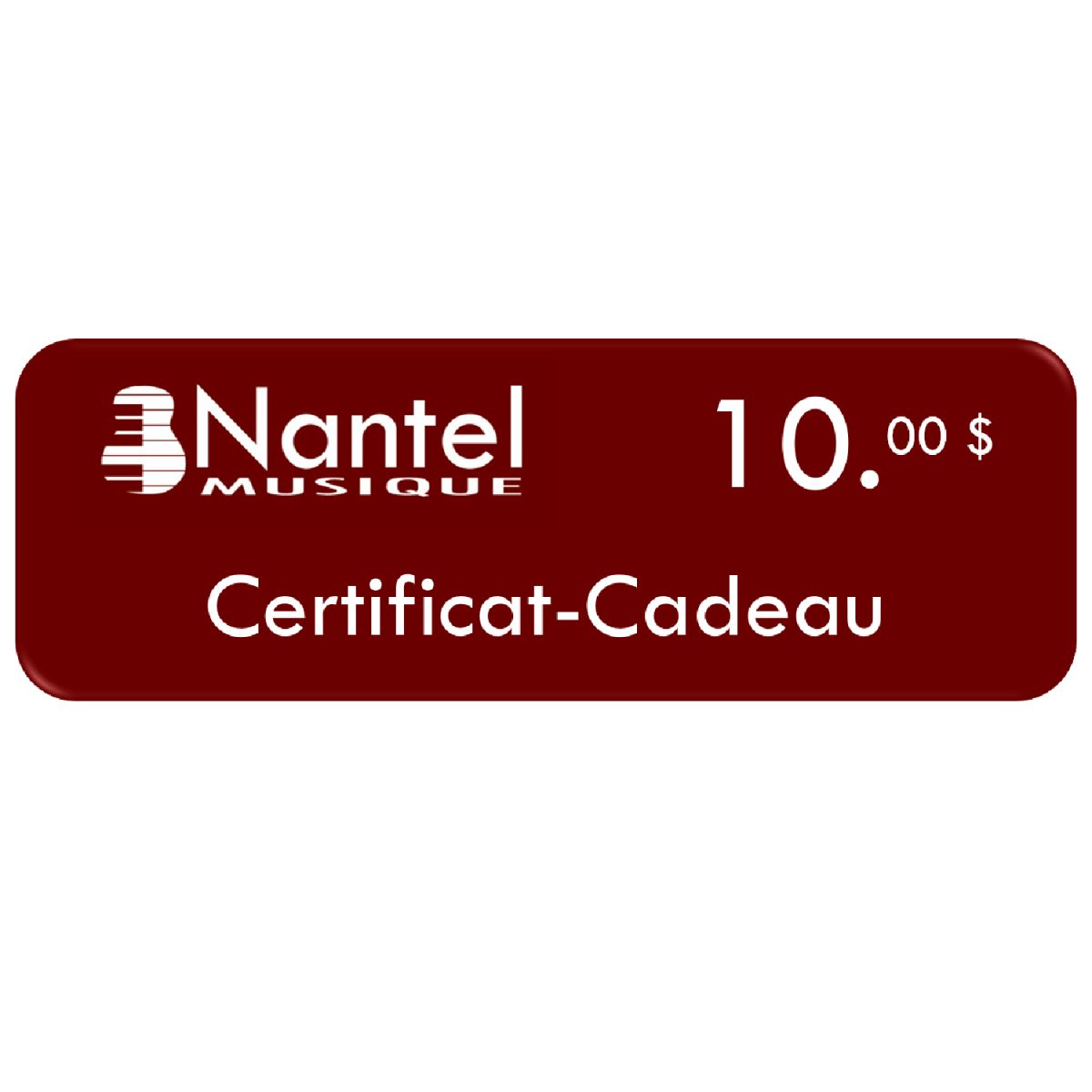 Certificat Cadeau 10$