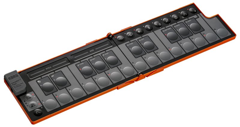 Korg - Nanokey Fold- Foldable MIDI keyboard, Lava Orange #NANOKEYFDLO