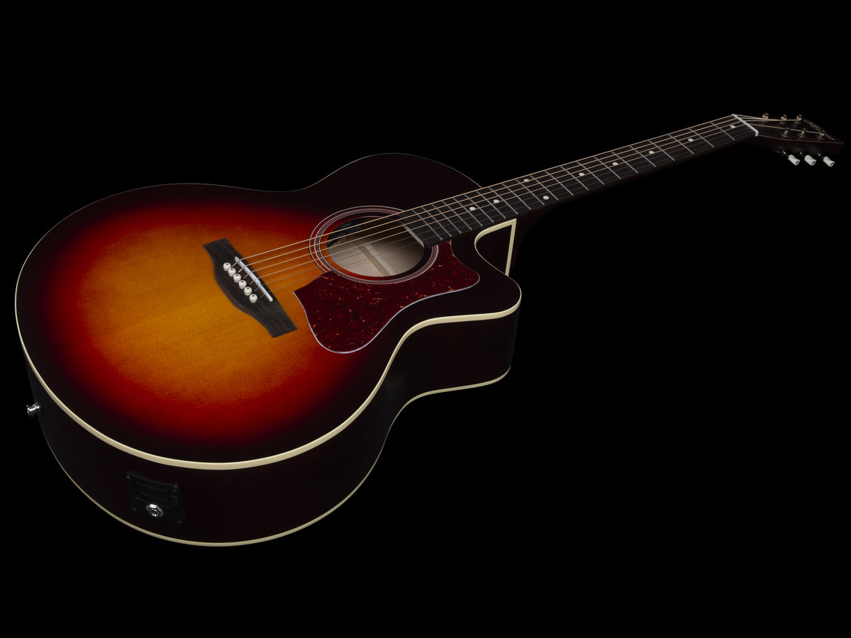 Norman B18 CW MJ Cherry Burst A/E angle