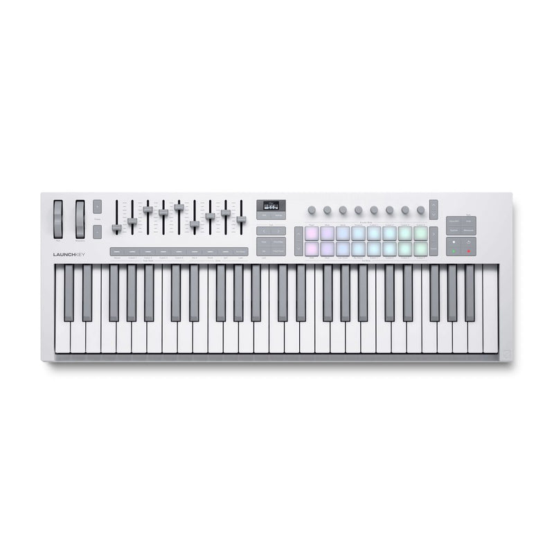 Novation - Launchkey 49 MK4 White Premium Semi-Weighted DAW Controller