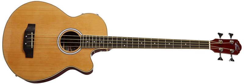 Oscar Schmidt - 4-String Acoustic-Electric Bass with Gig Bag - Natural #OB100N-A