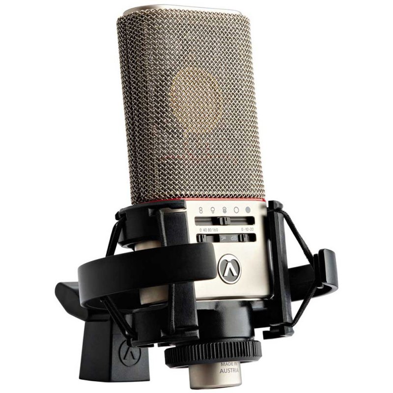 Austrian Audio - Large-Diaphragm Multipattern Condenser Microphone, Silver #OC818-STUDIOSET