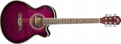 Oscar Schmidt - Concert Size Acoustic Electric Purpleburst Guitar #OG10CEFTPB-A