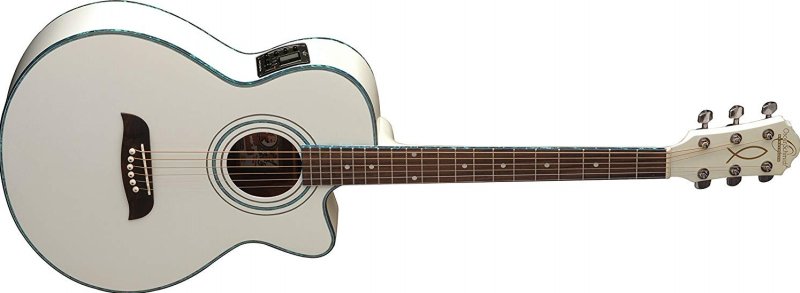 Oscar Schmidt - Folk Acoustic Electric Guitar - White #OG10CEWH-A