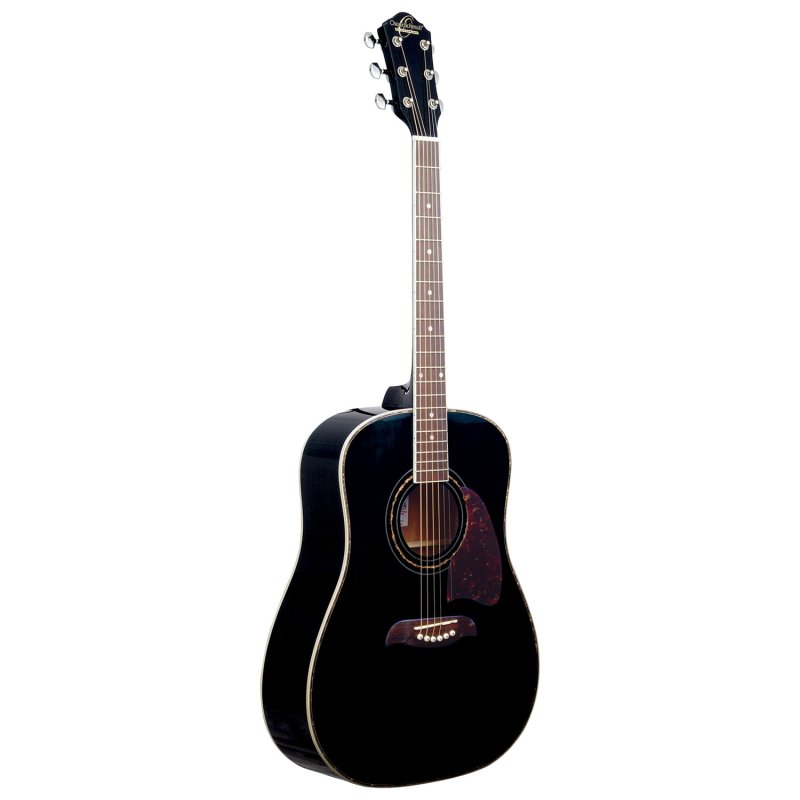 Oscar Schmidt - Acoustic Dreadnought Size Guitar. Black #OG2B-A