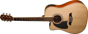 Oscar Schmidt - Left-Handed Dreadnought Cutaway Acoustic-Electric Guitar #OG2CELH-A
