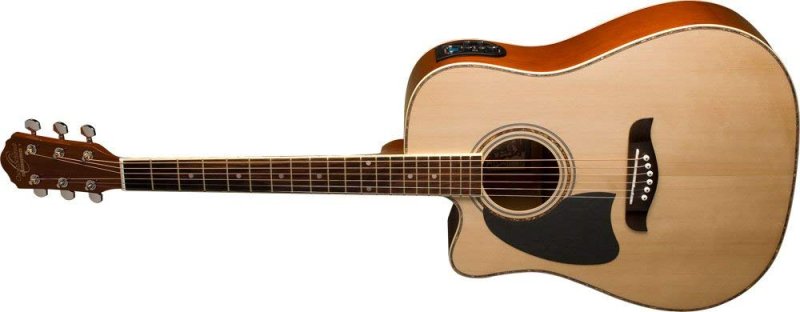 Oscar Schmidt - Left-Handed Dreadnought Cutaway Acoustic-Electric Guitar #OG2CELH-A