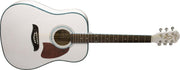 Oscar Schmidt - Acoustic Dreadnought Size Guitar. White #OG2WH-A