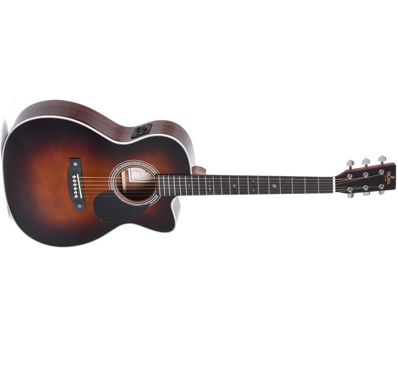 Sigma - 1 Series Acoustic-Electric Guitar, Polished Gloss with Sunburst #OMTC-1E-SB