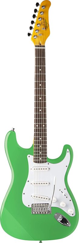 Oscar Schmidt - Solid Body Strat Style Electric Guitar, Seafoam Green #OS-300-SFG-A