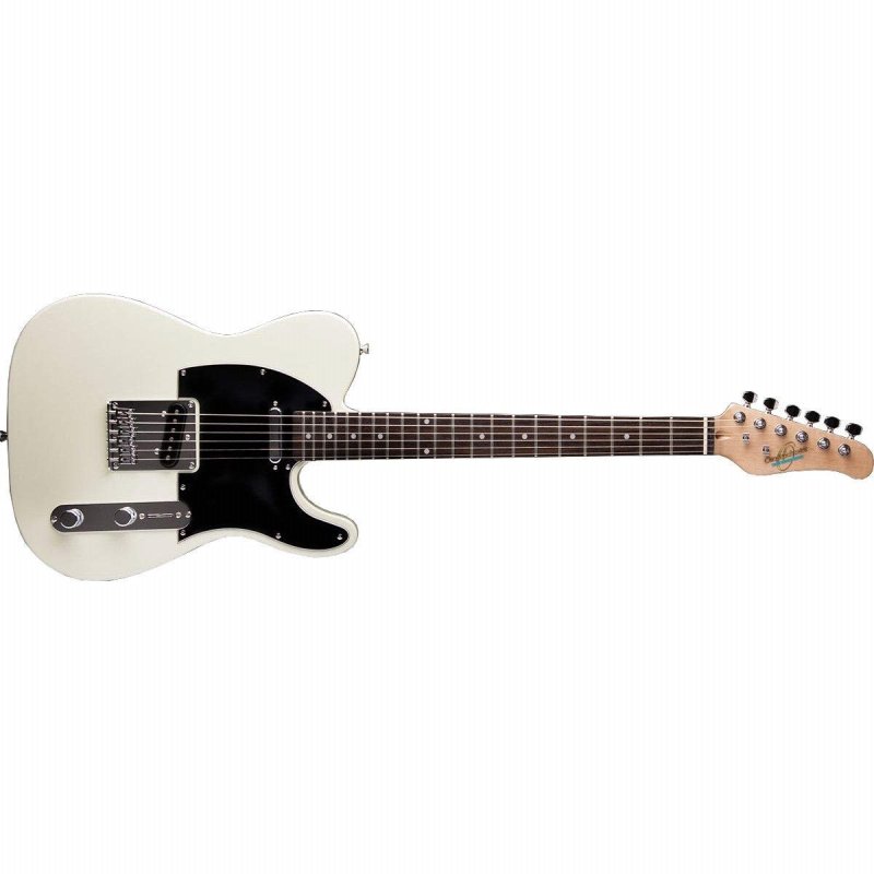 Oscar Schmidt - Country Style Single Cutaway Electric Guitar, Ivory #OS-LT-IV-MF-A