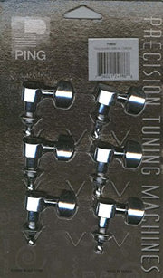 Ping - 6-in-line Screwless Mount Geared 6-left/Chrome Electric Guitar Tuner #P2652
