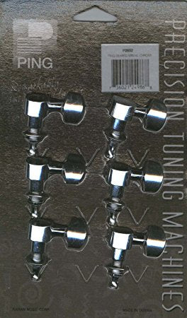 Ping - 6-in-line Screwless Mount Geared 6-left/Chrome Electric Guitar Tuner #P2652