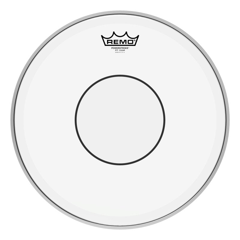 Remo - Powerstroke® 77 Clear Clear Dot Drumhead - Top Clear Dot, 14" #P7-0314-C2