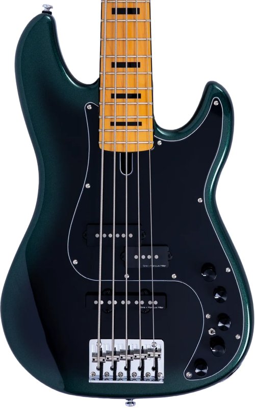 Sire - Sire P7 New Gen 5 String PJ Bass Guitar with Marcus Super-PJ Revolution Pickups, Dark Forest #P7-ALDER-5-NEWGEN-DFOREST