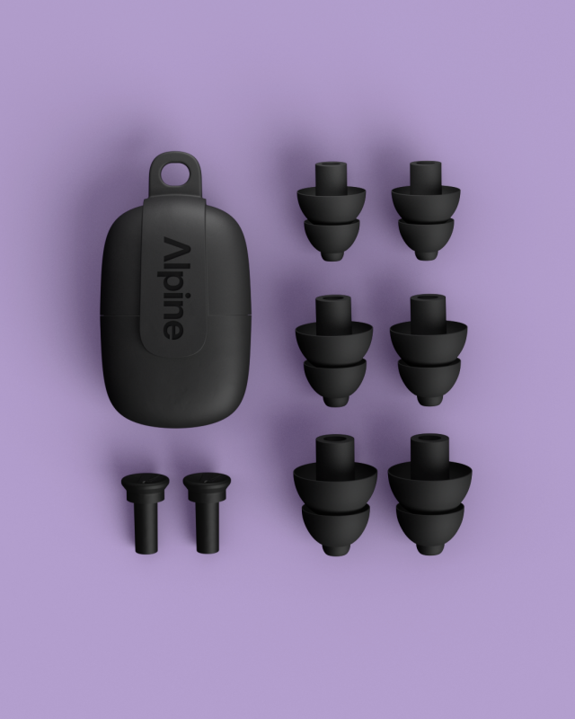 Alpine - Hearing Protection PartyPlug Earplugs, Black #PARTYPLUG-BLKV2