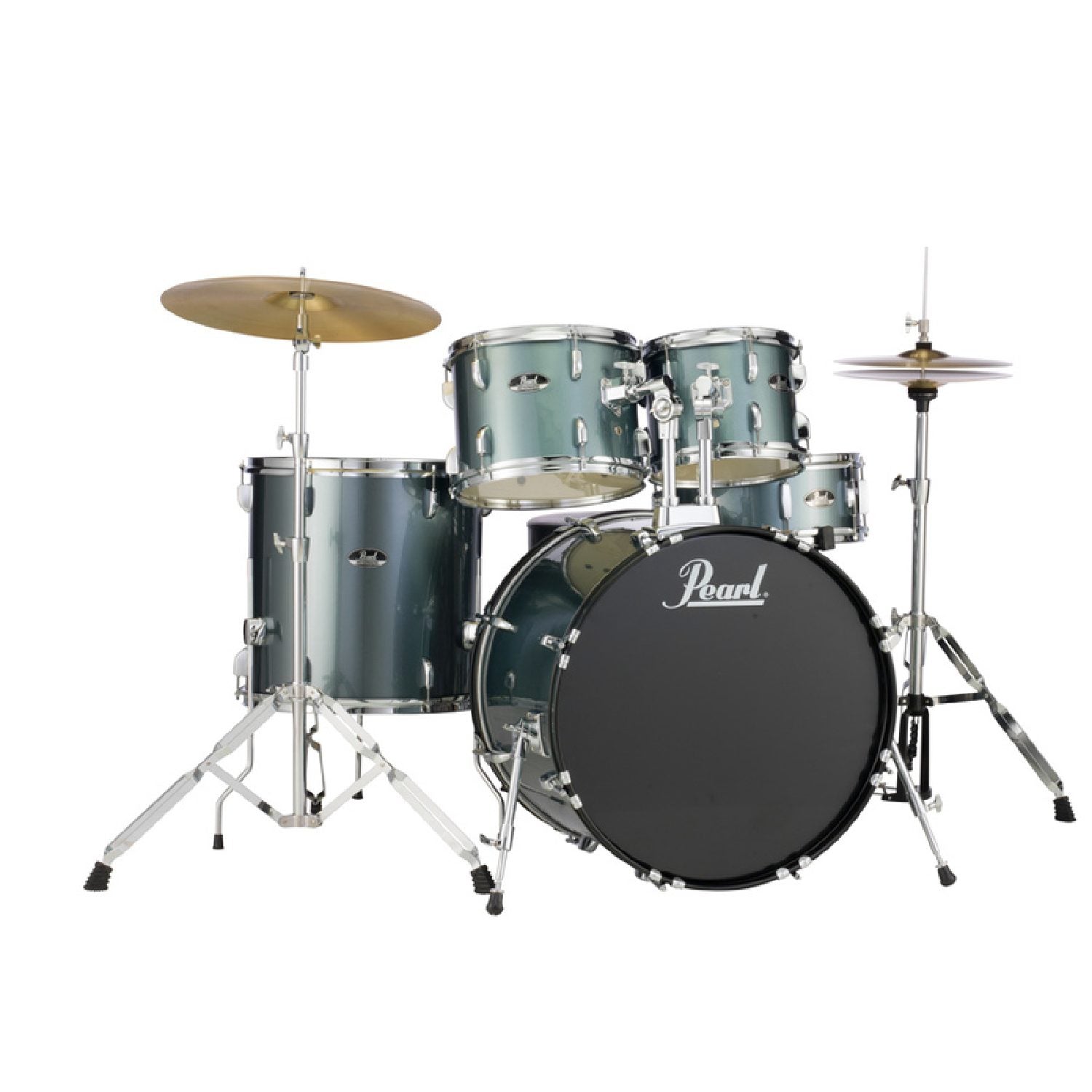 Pearl - Roadshow (10, 12, 14, 16, 22) w/ Cymbals and Stands - Charcoal - RS525SC/C #706