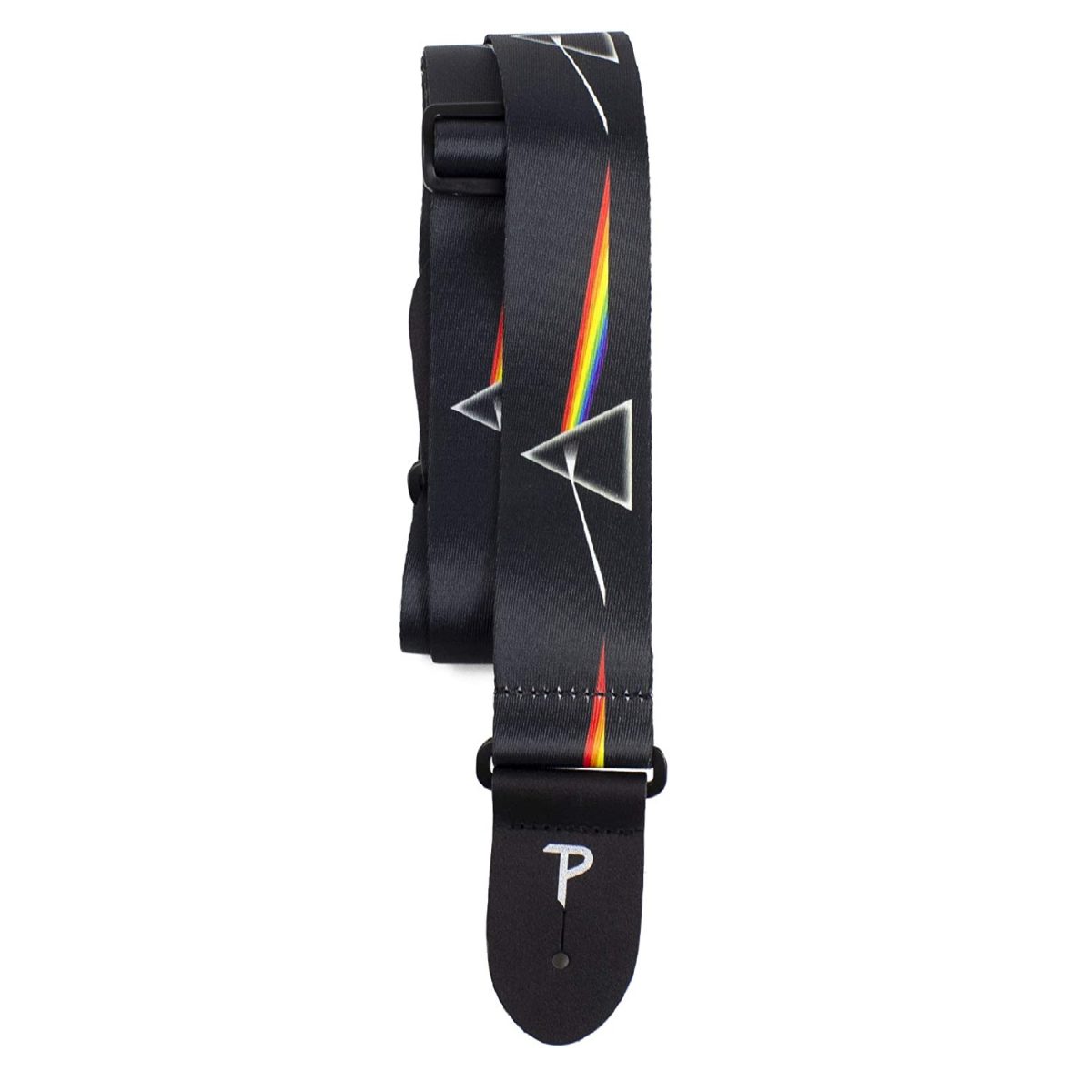 Perri’s Leathers Ltd – 2” Pink Floyd Polyester Guitar Strap – Prisms – LPCP-1070 Rolled