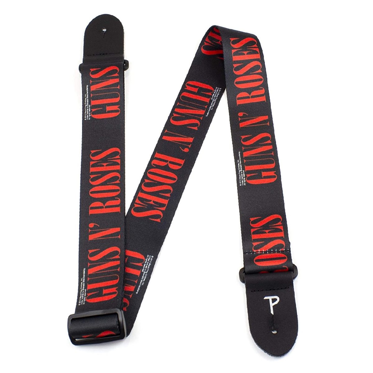 Perri’s Leathers Ltd – 2” Guns N Roses Polyester Guitar Strap – Official Licensing – LPCP-6010 Sides