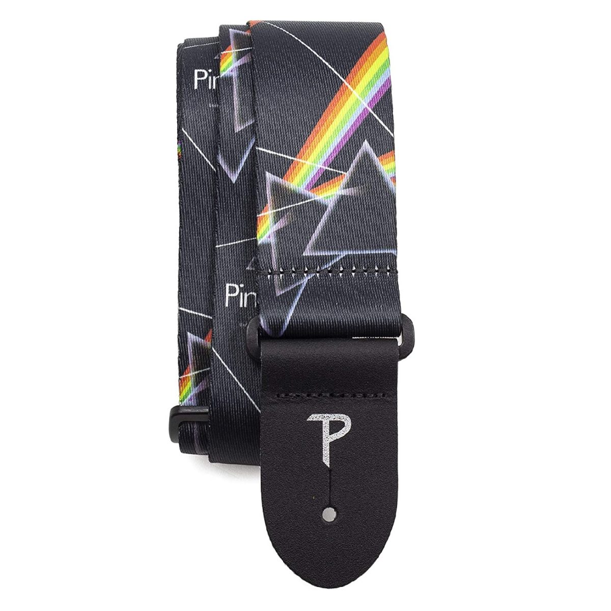 Perri’s Leathers Ltd – 2” Pink Floyd Polyester Guitar Strap – Prisms – LPCP-8090 Rolled