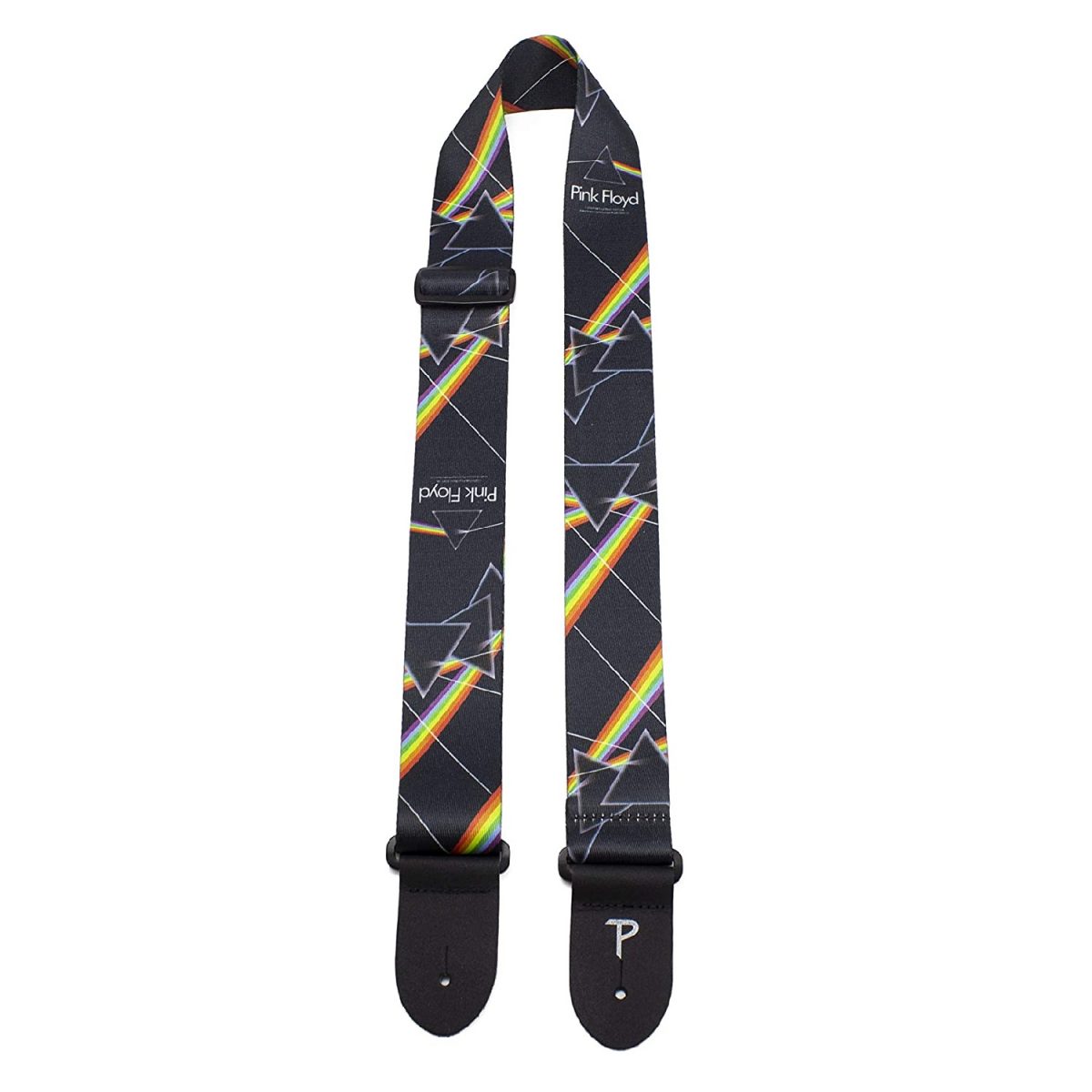 Perri’s Leathers Ltd – 2” Pink Floyd Polyester Guitar Strap – Prisms – LPCP-8090