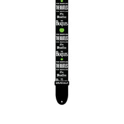 Perri’s Leathers Ltd – 2” The Beatles Polyester Guitar Strap – Multiple White Logos – LPCP-6105