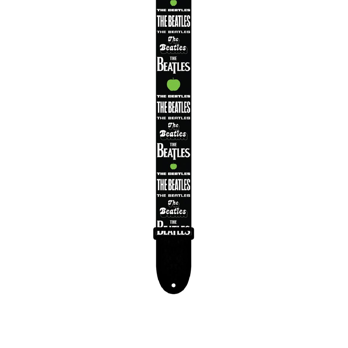 Perri’s Leathers Ltd – 2” The Beatles Polyester Guitar Strap – Multiple White Logos – LPCP-6105